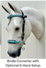 Picture of Bridle Converter Deluxe (roller buckle cheek pieces)